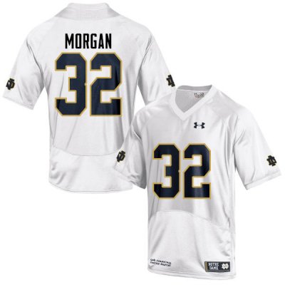 Notre Dame Fighting Irish Men's D.J. Morgan #32 White Under Armour Authentic Stitched College NCAA Football Jersey OSG5499RH